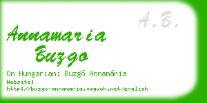 annamaria buzgo business card